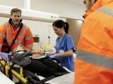 emt helping out a patient.