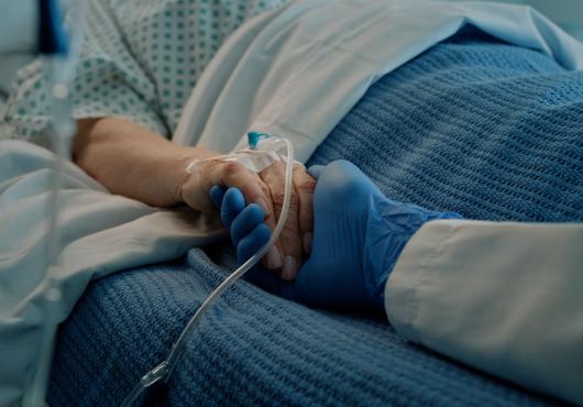 patient in hospital bed