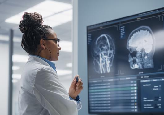 women staring at x ray.