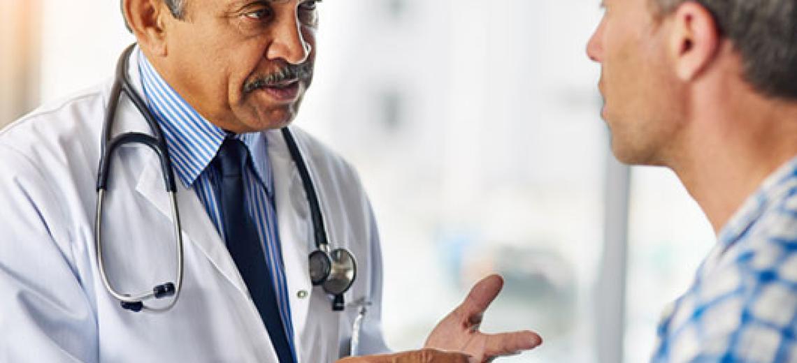 Cropped shot of a doctor a giving his patient advice during a consult